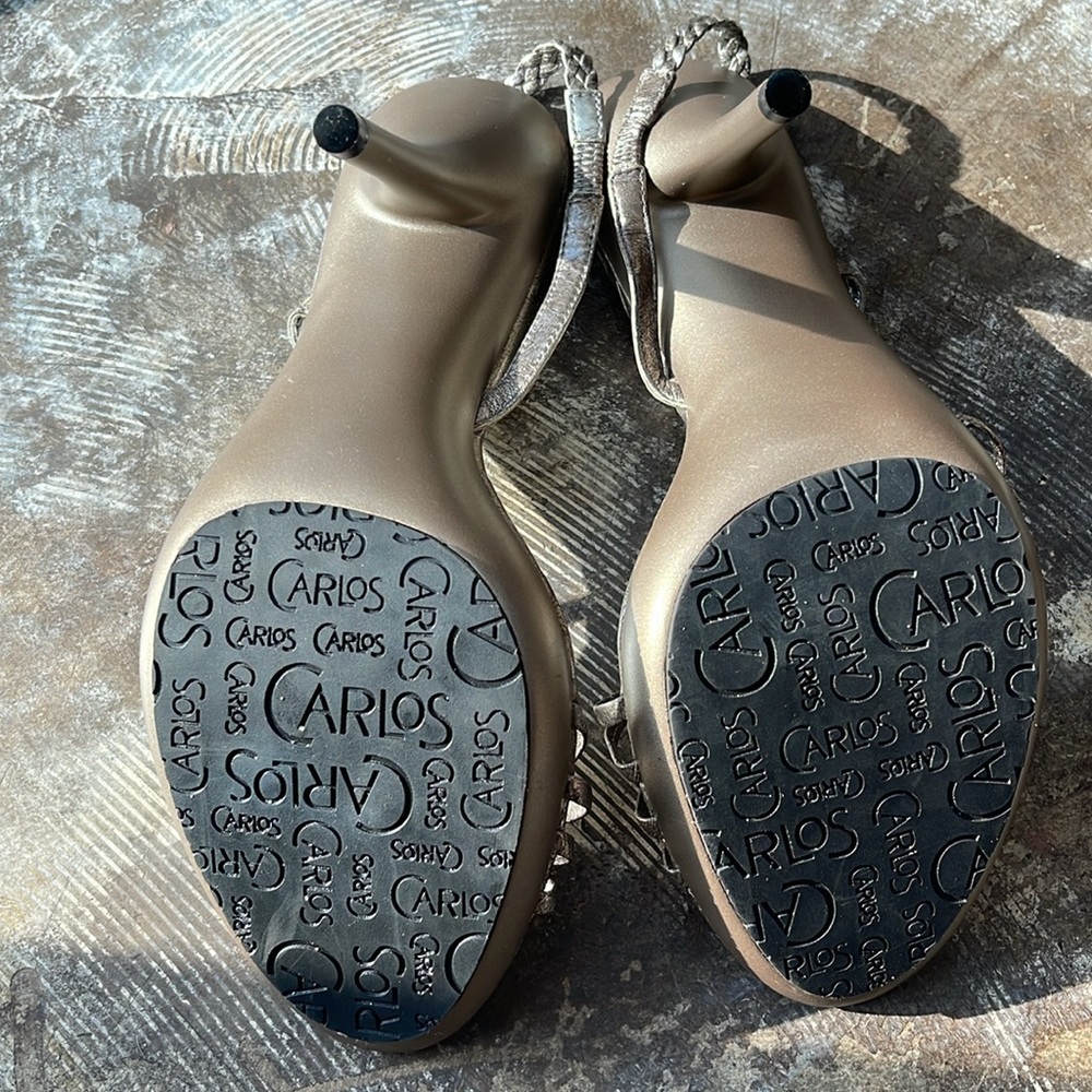 Carlos Santana Leather Metalic Heels - Picture 3 of 6